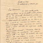 Lettera da parte di Ferruccia Cappi del 17 settembre del 1930, documento d’archivio - Fondazione Giuseppe Mozzanica.