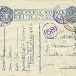 Cartolina postale per le forze armate del 24 gennaio 1941, documento d’archivio - Fondazione Giuseppe Mozzanica.